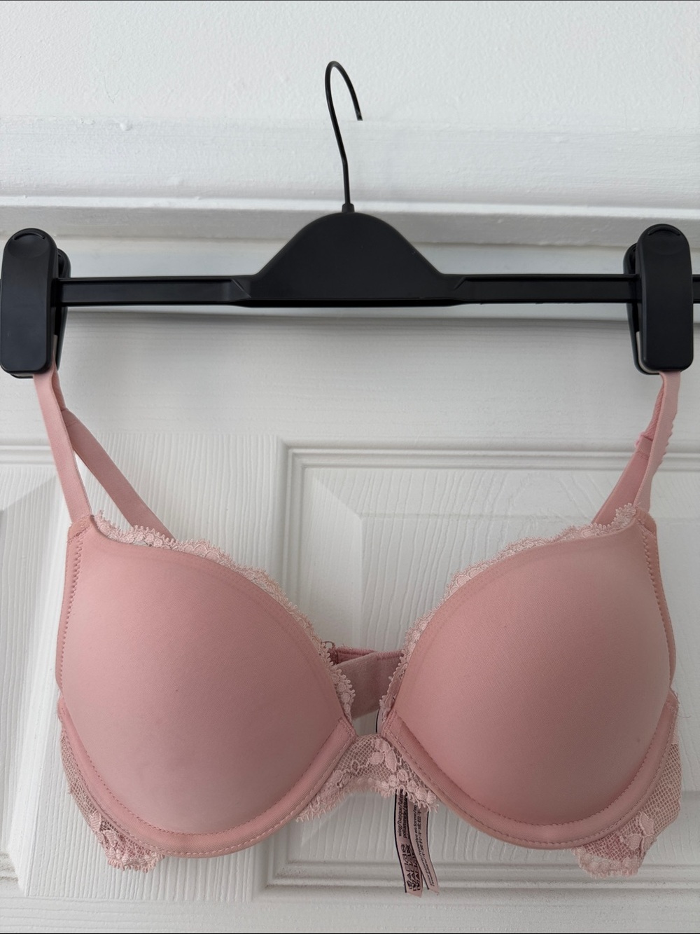 Victoria's Secret Dusty Pink Lace-Trim T-Shirt Bra